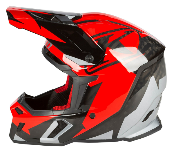 Casca Snowmobil Klim F5 ECE Amp Fiery Red - Metallic Silver-27