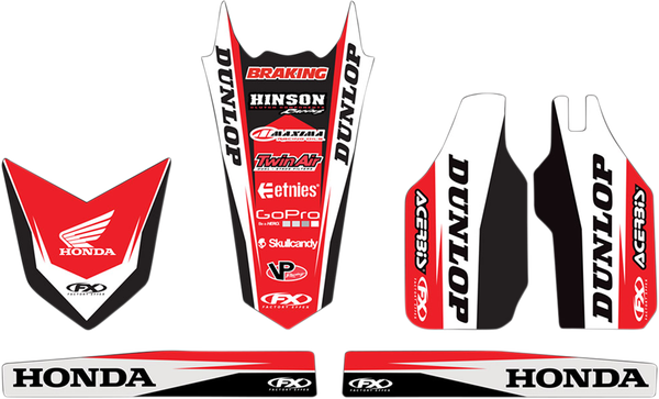 Trim Kit Graphics Black, Red, White, 1, nordicamoto.ro
