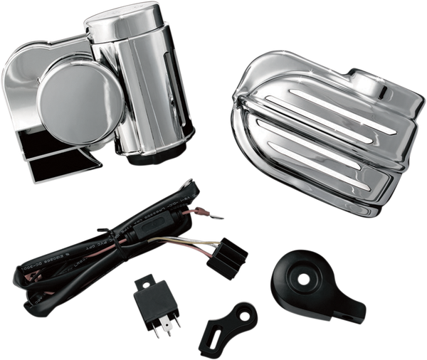 Super Deluxe Wolo® Bad Boy Horn Kit Chrome, 1, nordicamoto.ro