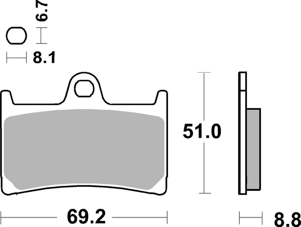 Hf Street Ceramic Organic Brake Pads, 1, nordicamoto.ro