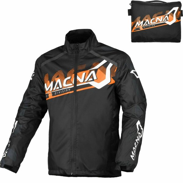 Geaca de ploaie MACNA RAINOSSI S Negru/Alb, 2, nordicamoto.ro