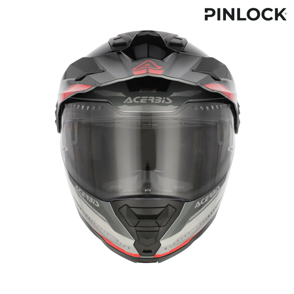 Casca Flip-up Acerbis Rider Graphic Gri/Rosu XL-9