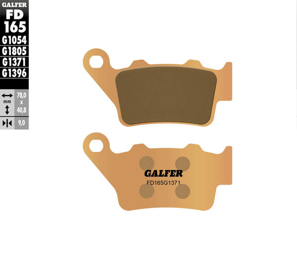 Plăcuțe de frână spate sinterizate Galfer HH CFMOTO CL-X, MT, NK, 2, nordicamoto.ro