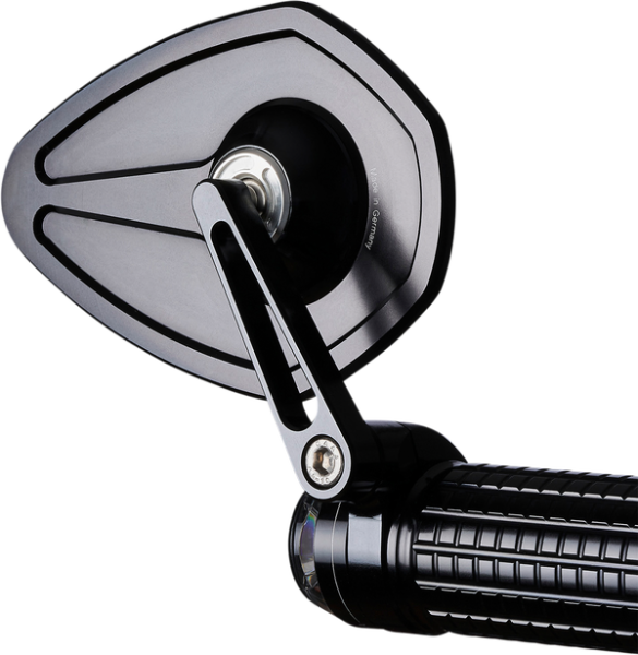 Handlebar End Mirror Black, 3, nordicamoto.ro