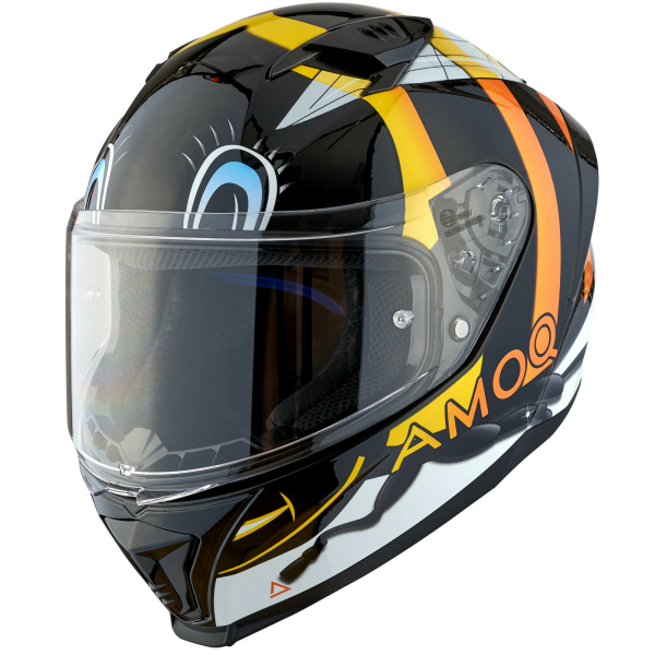 Cască AMOQ FI100 Bee, negru lucios, JNR, YM, 5, nordicamoto.ro