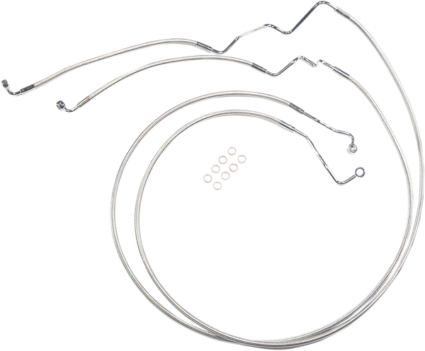 Designer Series Dot Front Lower Brake Line Kit Chrome, Sterling Chromite® Ii, 1, nordicamoto.ro