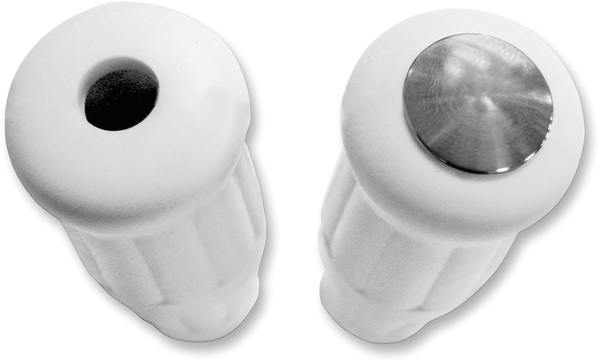 Custom Rubber Radial Grip Trim Cap Silver, 1, nordicamoto.ro