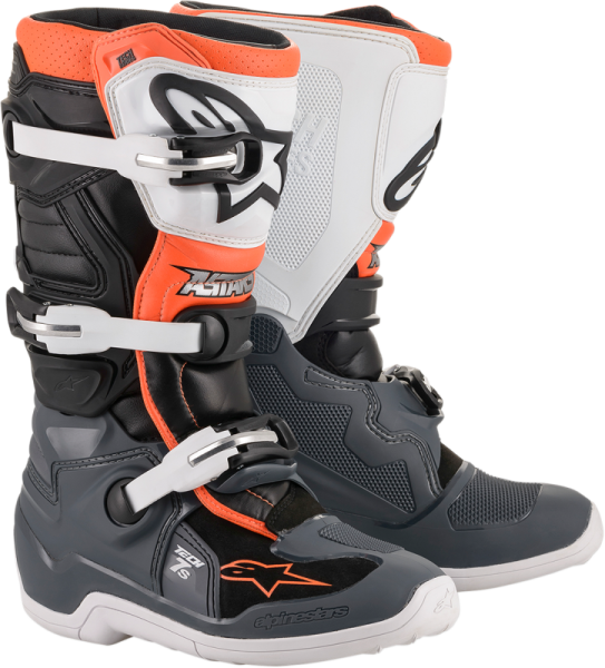 Tech 7s Youth Boots Black, Gray, Orange, White-0