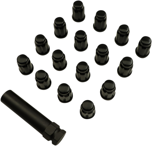 Splined Lug Nut Black 