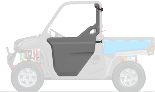 UȘI TIP HALF DOOR STÂNGA + DREAPTA UTV CFMOTO UFORCE 1000 (MY2023) – NEGRU, 4, nordicamoto.ro