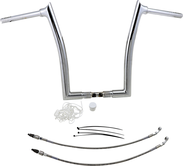 1-1/2(r) Ez Install Pointed Top Handlebar Kit Silver, 2, nordicamoto.ro