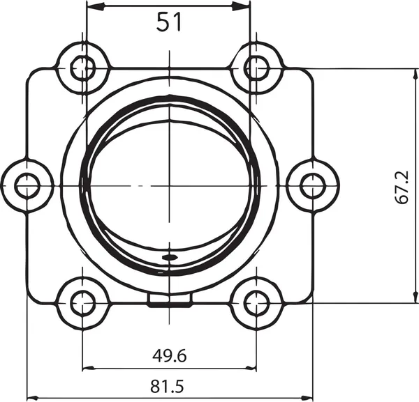 Carburetor Mounting Flange Black-0