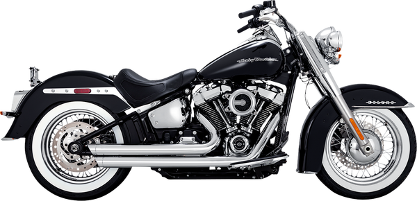 Big Shots Staggered 2-into-2 Exhaust System Chrome, 4, nordicamoto.ro