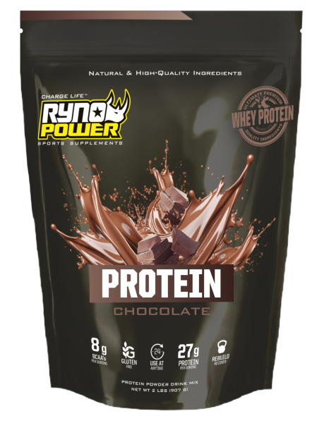 Pudră proteică din zer Ryno Power PROTEIN Premium Whey cu ciocolată, 1 lb, 1, nordicamoto.ro