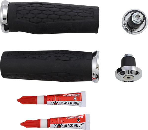 Hex Grips Silver, 1, nordicamoto.ro
