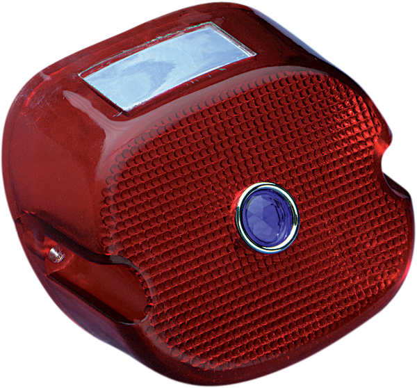 Laydown Taillight Lens With Top Tag Window Red, 1, nordicamoto.ro