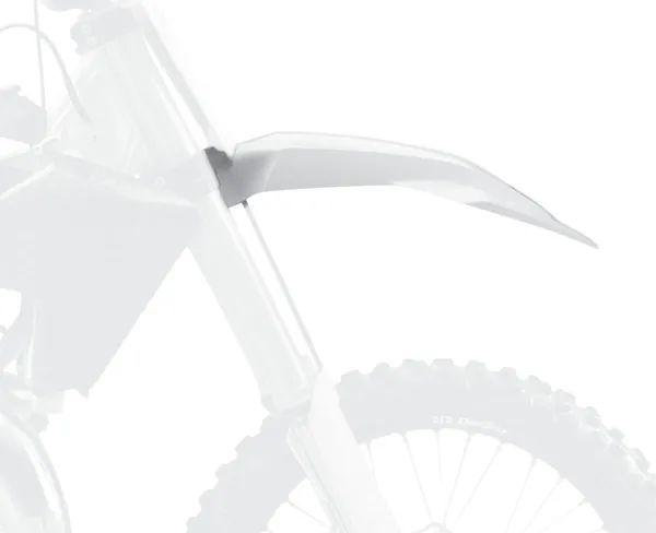 Replacement Plastic Front Fender For Husqvarna White -0