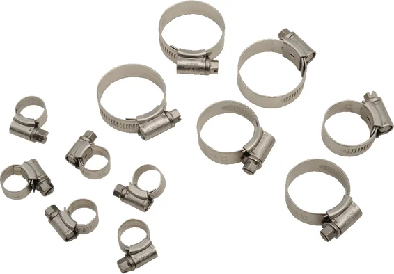 Set de cleme pentru radiator, argintiu, 1, nordicamoto.ro