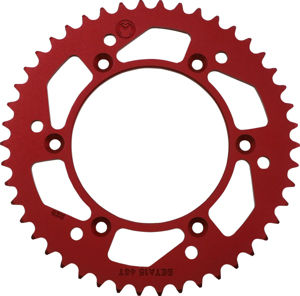 MOOSE RACING Rear Aluminum Sprocket Red -0