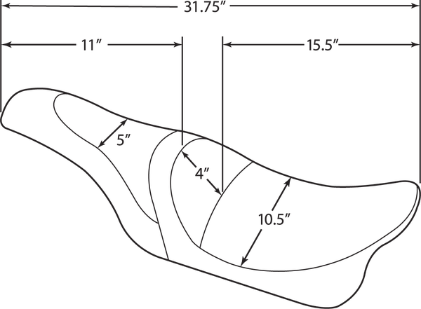 Caballero 2-up Vinyl Seat Black, 1, nordicamoto.ro