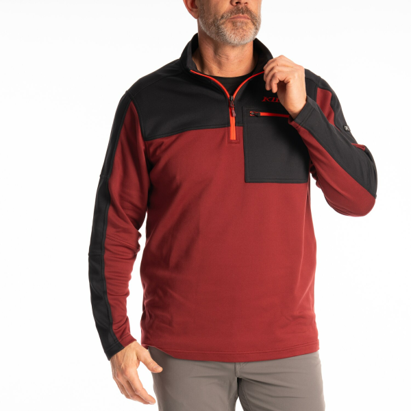 Pulover Klim Glacier 1/4 Zip Mid Layer Black-20