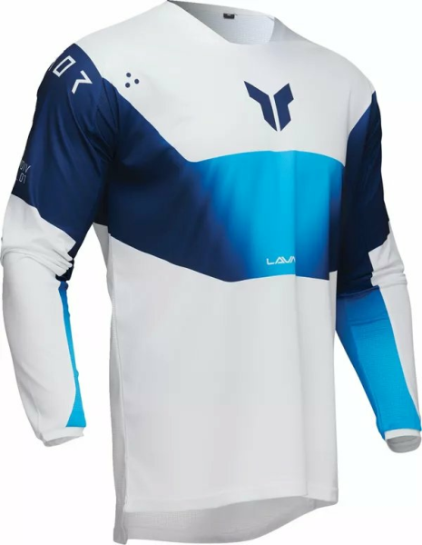 Tricou Enduro Thor Launchmode Storm White/Blue-2