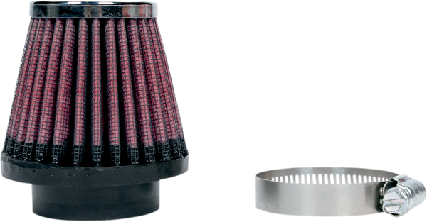 Universal Round Tapered Type Clamp-on Air Filter Black, Red, 1, nordicamoto.ro