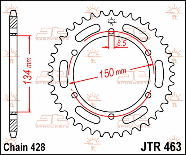 Rear Sprocket Natural, 1, nordicamoto.ro