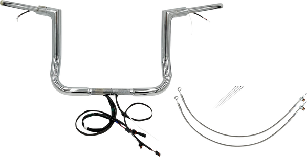 Plug & Play Ez Install 1-1/2(r) Flat Top Handlebar Kit Silver, 2, nordicamoto.ro