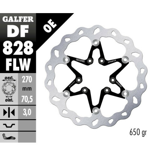 Disc frana fata TM EN/MX 125-530 Galfer Floating