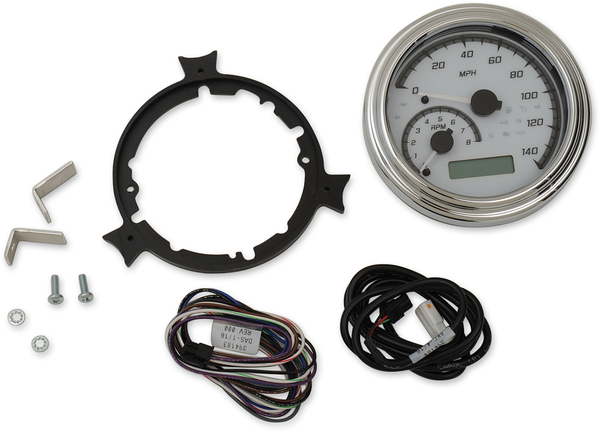 Mvx Series Fatbob Analog/digital Gauge System Gray, White, 2, nordicamoto.ro