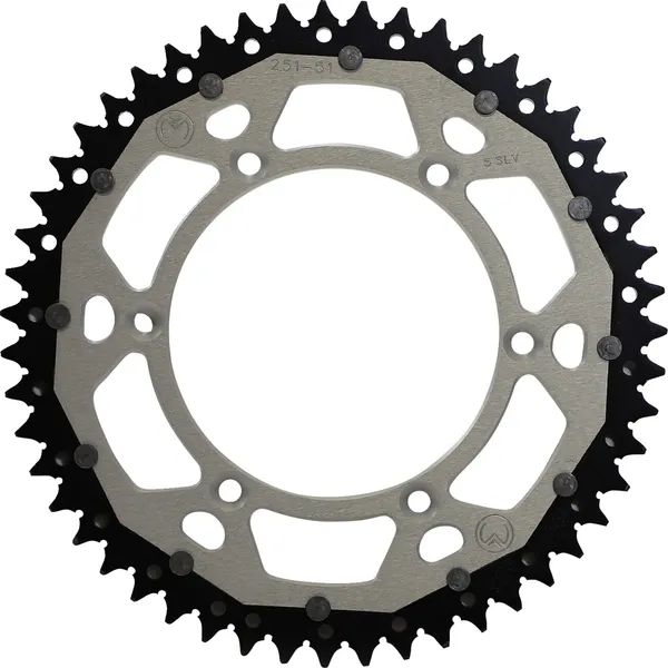 MOOSE RACING Dual Sprocket Silver -0