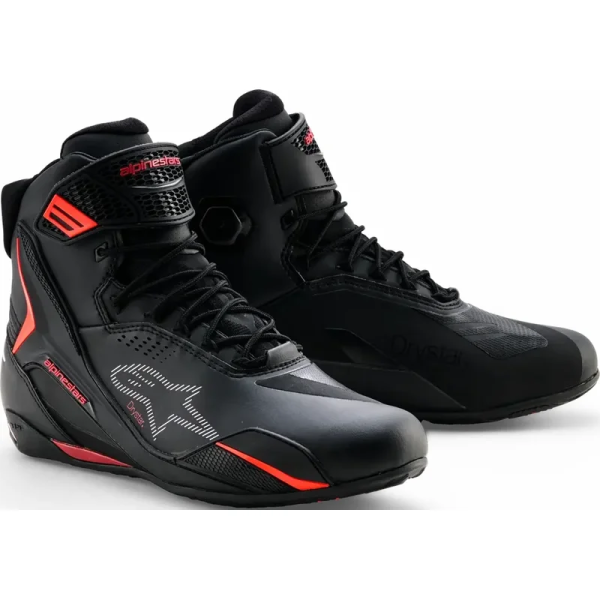 Pantofi Alpinestars Faster-4 Drystar® Negru/Rosu 13, 1, nordicamoto.ro