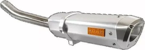 Tub de eșapament din aluminiu Apx, tip slip-on, anodizat transparent, 4, nordicamoto.ro