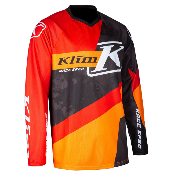 Tricou Snowmobil Klim Revolt Black - Fiery Red-12