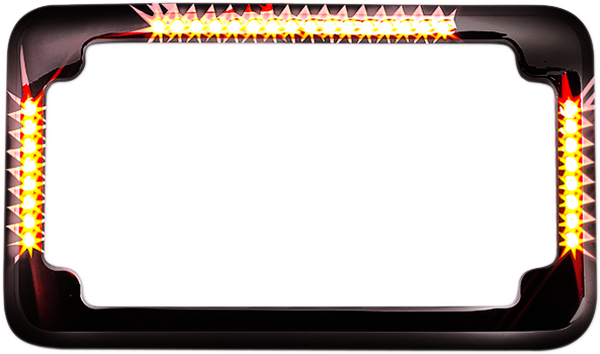 Slick Signals Flat License Plate Frame Red, 1, nordicamoto.ro