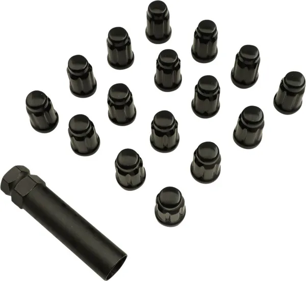Splined Lug Nut Black -0