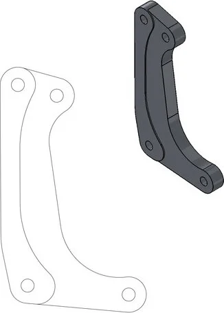 Suport adaptor pentru disc de frână Supermoto, negru, 1, nordicamoto.ro