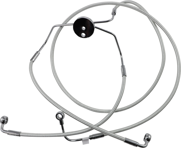 Designer Series Dot Front Lower Brake Line Kit Chrome, Sterling Chromite® Ii, 1, nordicamoto.ro