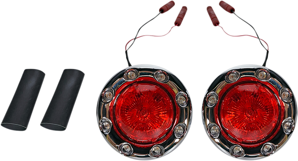 Probeam® Bullet Ringz Led Rear Turn Signals For Scout Red, 2, nordicamoto.ro