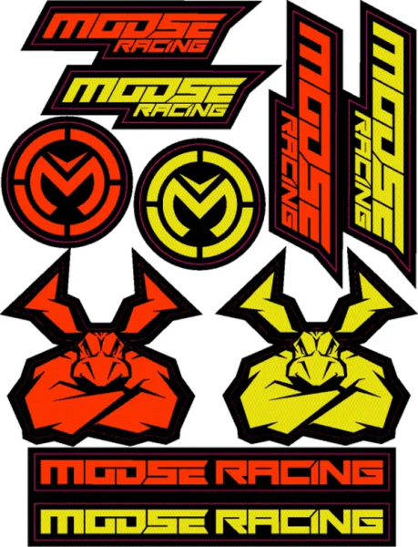 MOOSE RACING S2 Decal Black, Silver -2