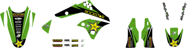 Rockstar Graphic Kits Green, Black, 2, nordicamoto.ro