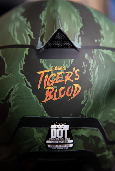 Casca Icon Domain Tiger's Blood Green S, 8, nordicamoto.ro