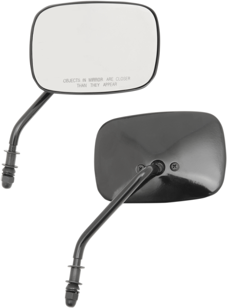 Oem-style Rectangular Mirrors Gloss-black, 1, nordicamoto.ro