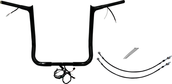 Plug & Play Ez Install 1-1/4(r) Pointed Top Handlebar Kit Black, 2, nordicamoto.ro