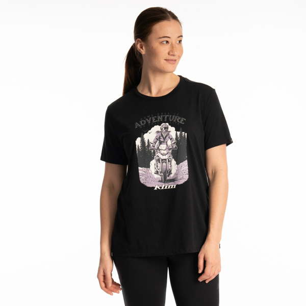 Tricou Dama Klim Adventure Tri-blend Black - Wisteria-4
