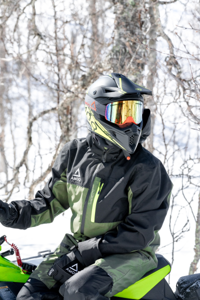 AMOQ Dynamic Monosuit Insulated Black/Military Green/Hivis XS-2