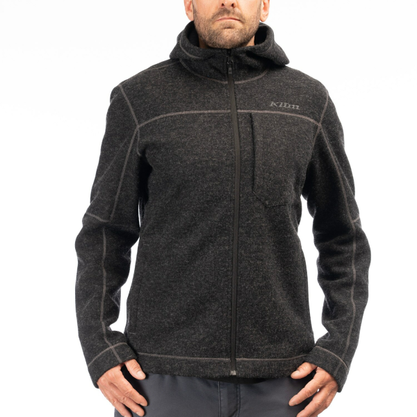 Hanorac Snowmobil Klim Bighorn Canyon Wool Fleece Mid Layer Black Heather-16