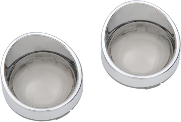Visor-style Bezel And Lens For Deuce-style Turn Signals Chrome, 1, nordicamoto.ro