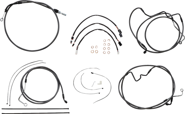Black Pearl Designer Handlebar Installation Kit Black, 2, nordicamoto.ro